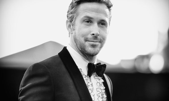 HOLLYWOOD, CA - FEBRUARY 26: (EDITORS NOTE: Image has been converted to black and white.) Actor Ryan Gosling attends the 89th Annual Academy Awards at Hollywood & Highland Center on February 26, 2017 in Hollywood, California. (Photo by Christopher Polk/Getty Images)