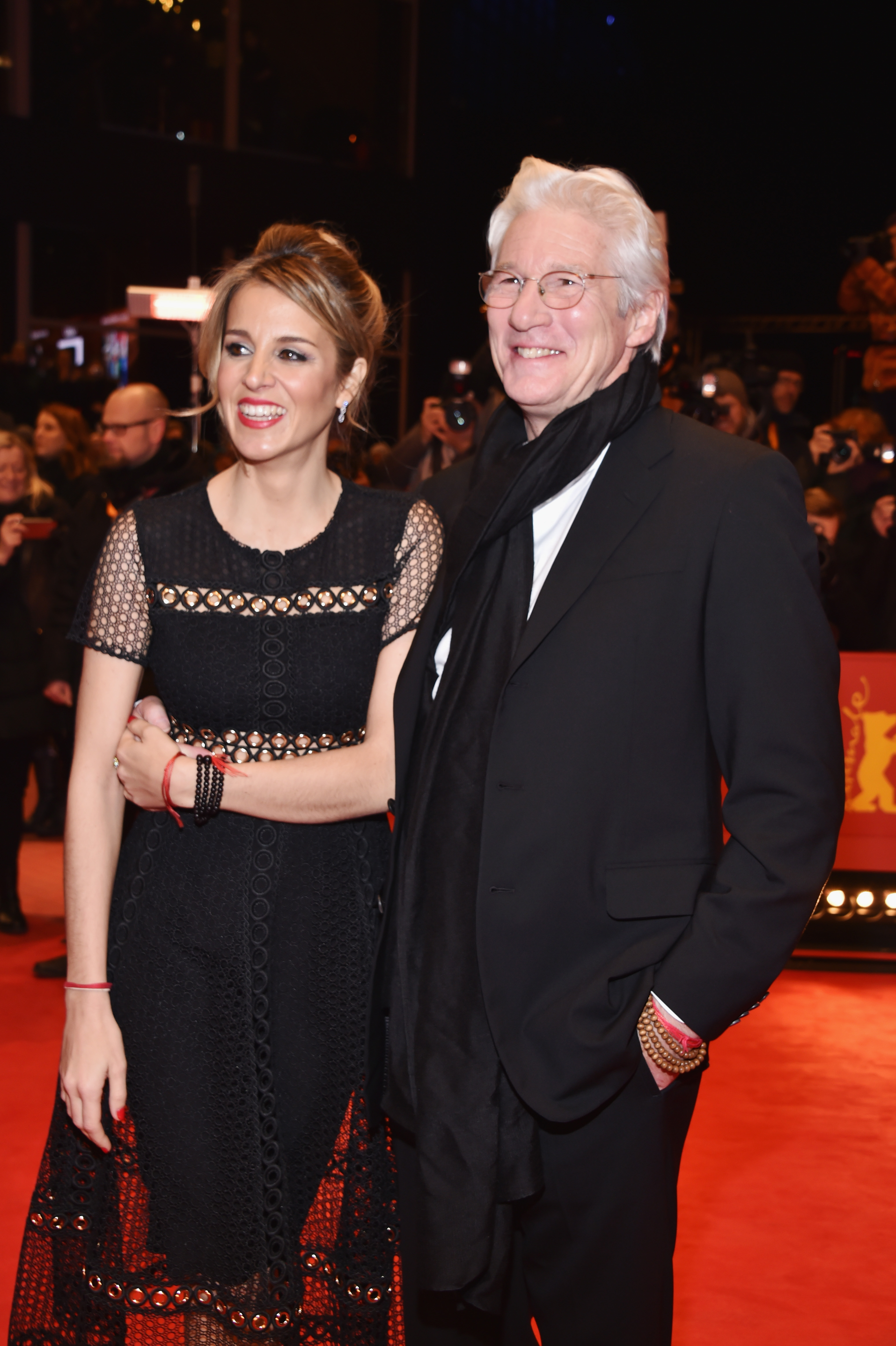 BERLIN, GERMANY - FEBRUARY 10: Actor Richard Gere and girlfriend Alejandra Silva attend the 'The Dinner' premiere during the 67th Berlinale International Film Festival Berlin at Berlinale Palace on February 10, 2017 in Berlin, Germany. (Photo by Pascal Le Segretain/Getty Images)