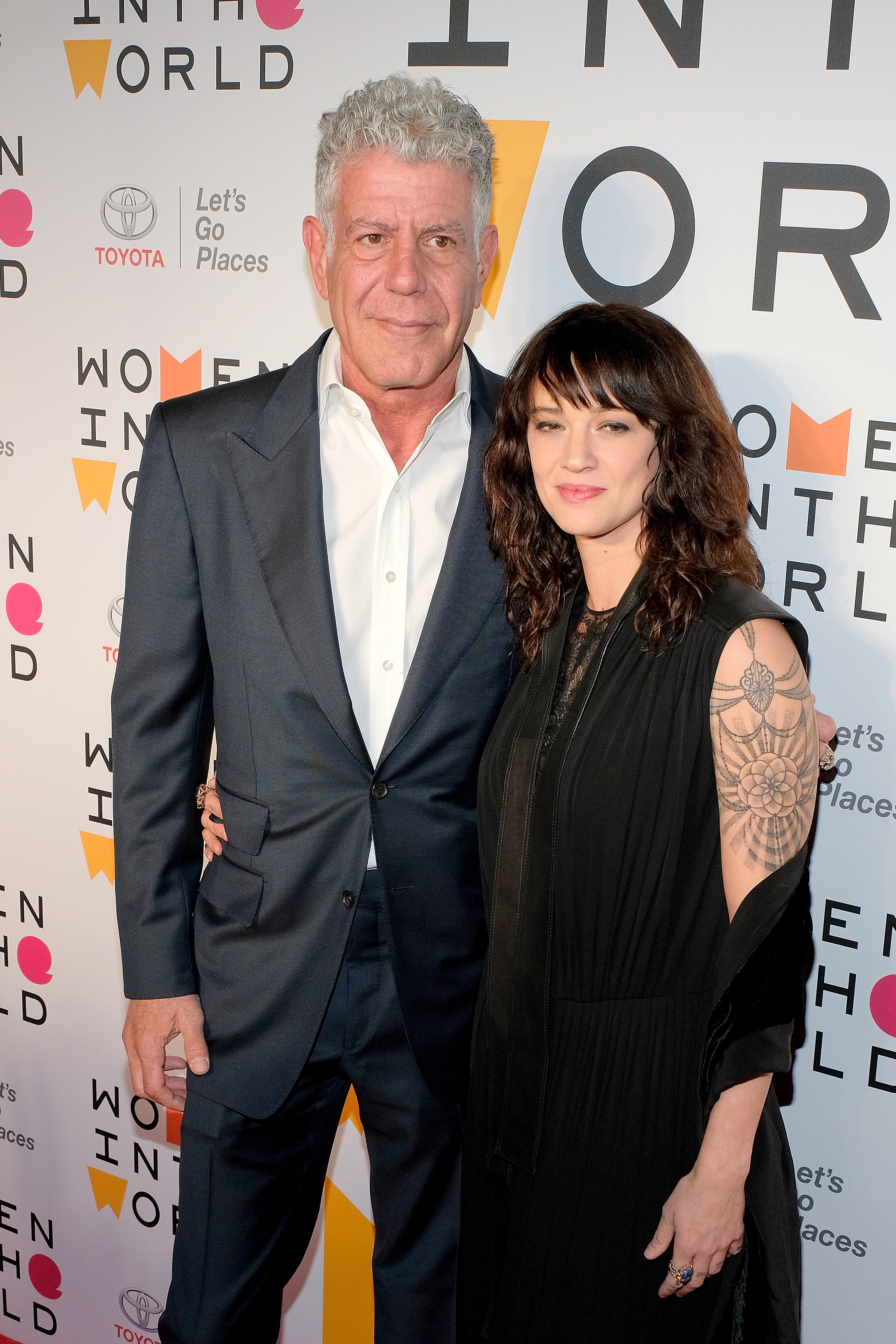 NEW YORK, NY - APRIL 12:  Chef Anthony Bourdain and actor Asia Argento attend the 2018 Women In The World Summit at Lincoln Center on April 12, 2018 in New York City.  (Photo by Matthew Eisman/Getty Images)